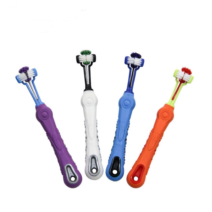Three-Sided Pet Toothbrush – Bad Breath & Tartar Teeth Care