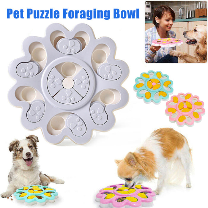 Interactive Dog Puzzle Feeder Bowl – Slow Feeder Training Toy