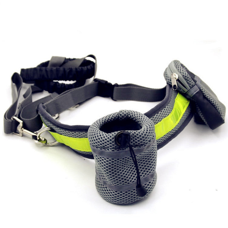 Hands Free Dog Running Leash Set – Adjustable Waist Belt Leash