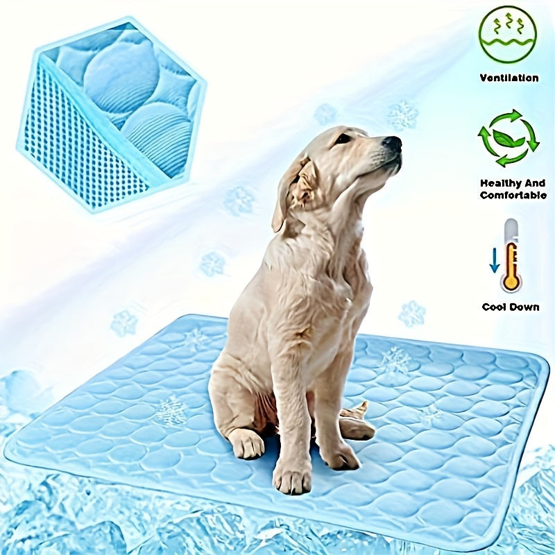 Dog Cooling Mat – Breathable Ice Silk Cooling Pad for Dogs