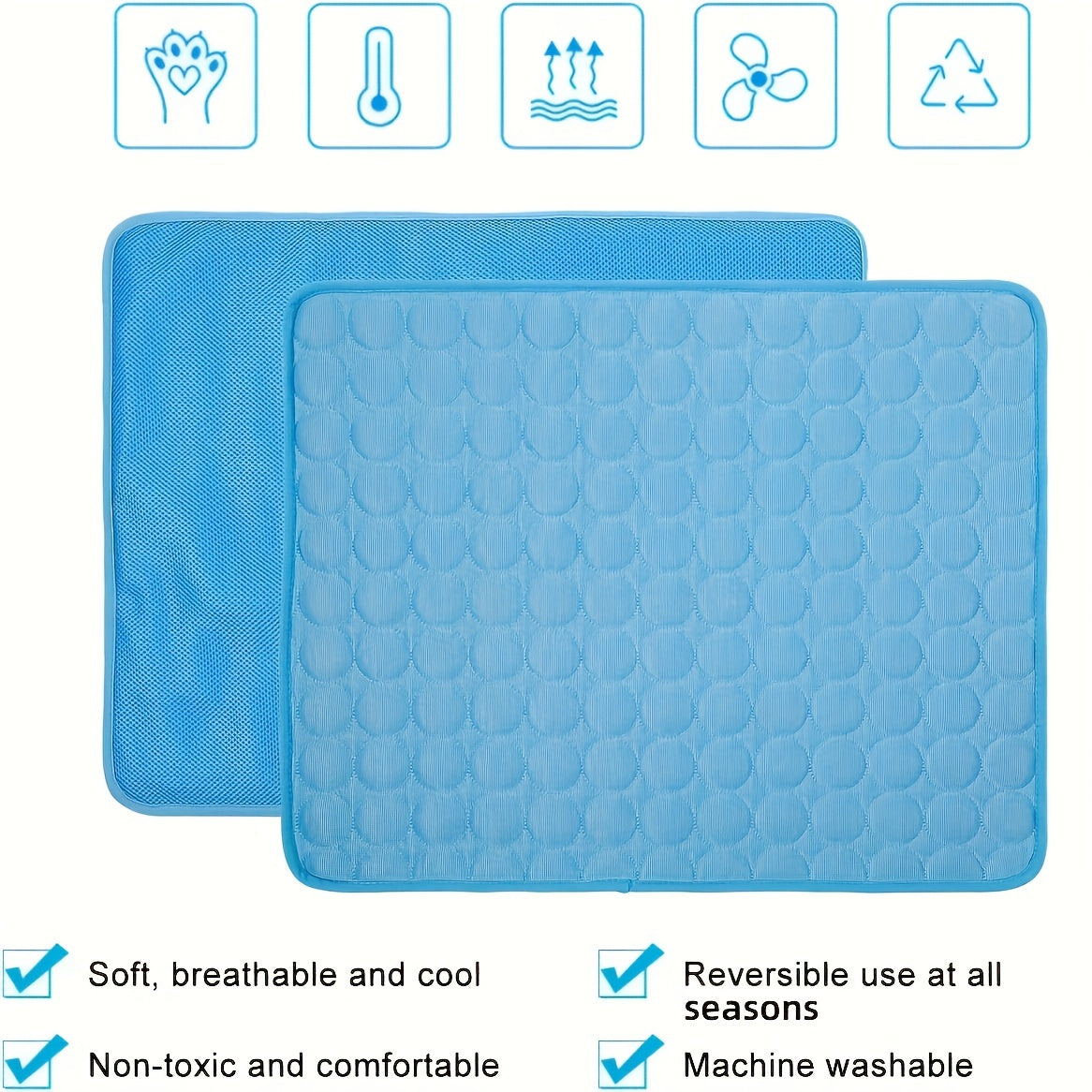Dog Cooling Mat – Breathable Ice Silk Cooling Pad for Dogs