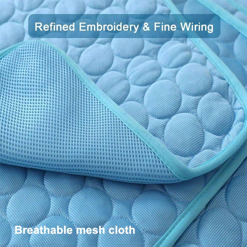 Dog Cooling Mat – Breathable Ice Silk Cooling Pad for Dogs