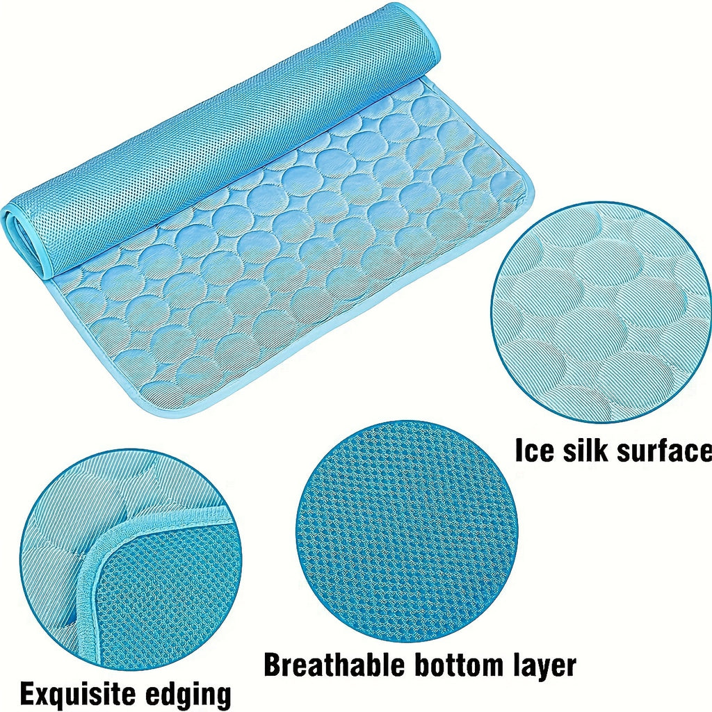 Dog Cooling Mat – Breathable Ice Silk Cooling Pad for Dogs