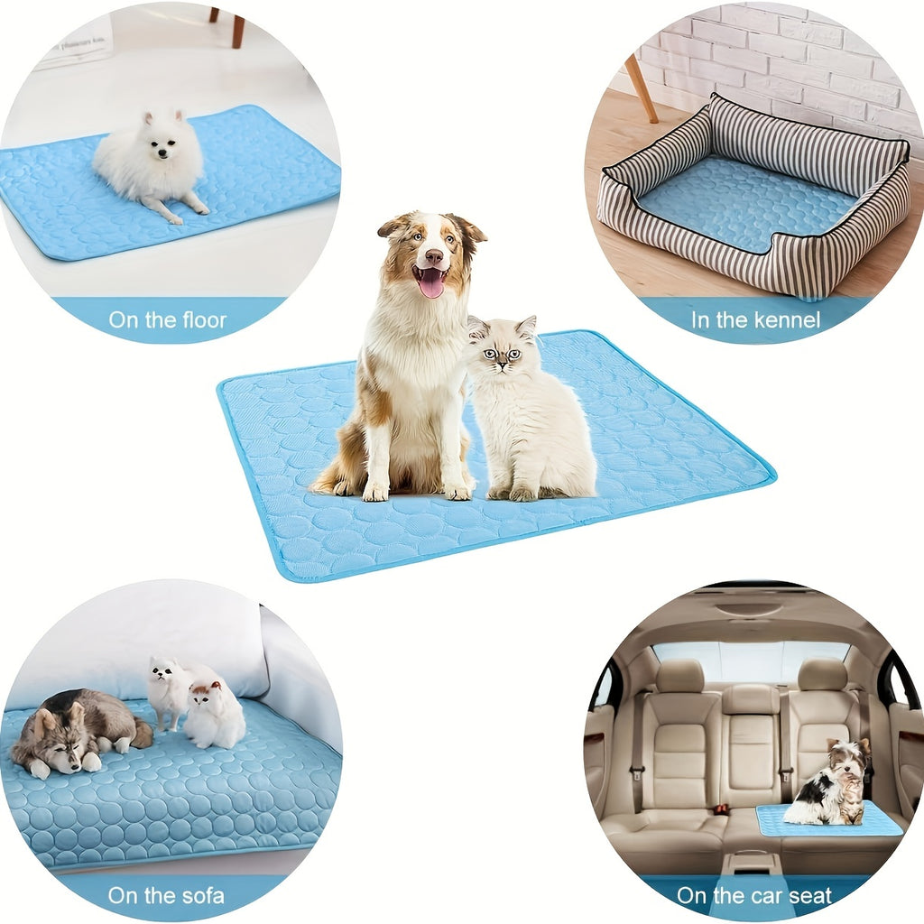 Dog Cooling Mat – Breathable Ice Silk Cooling Pad for Dogs