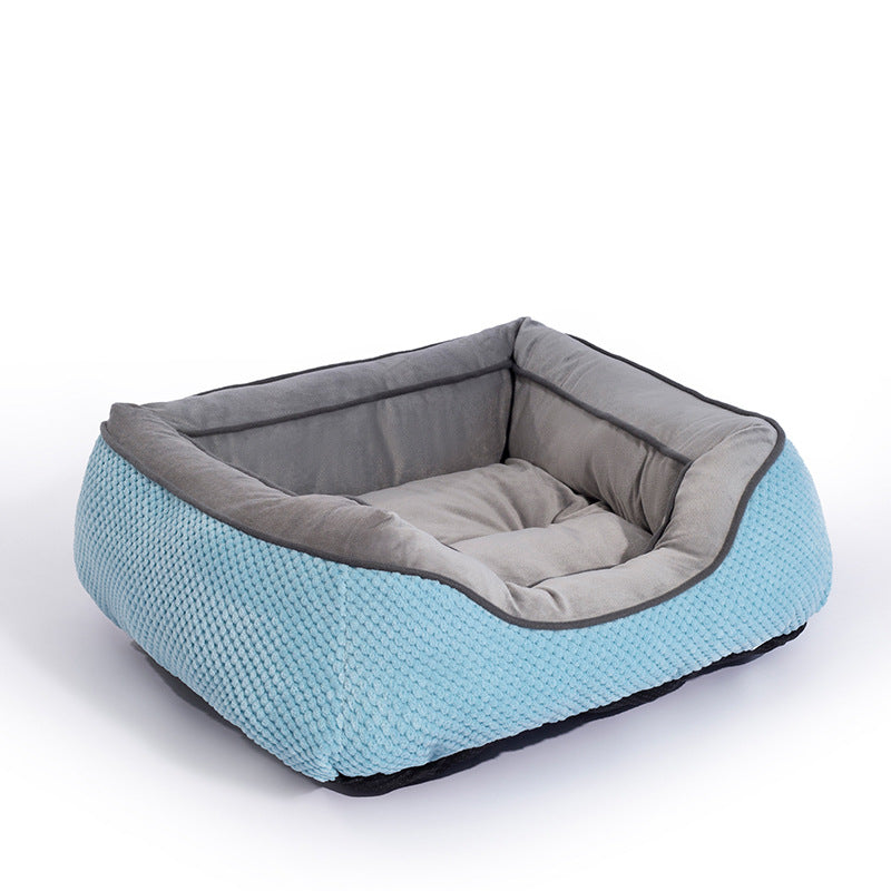 Plush Dog Crate Bed – Calming Faux Fur Washable Crate Mat