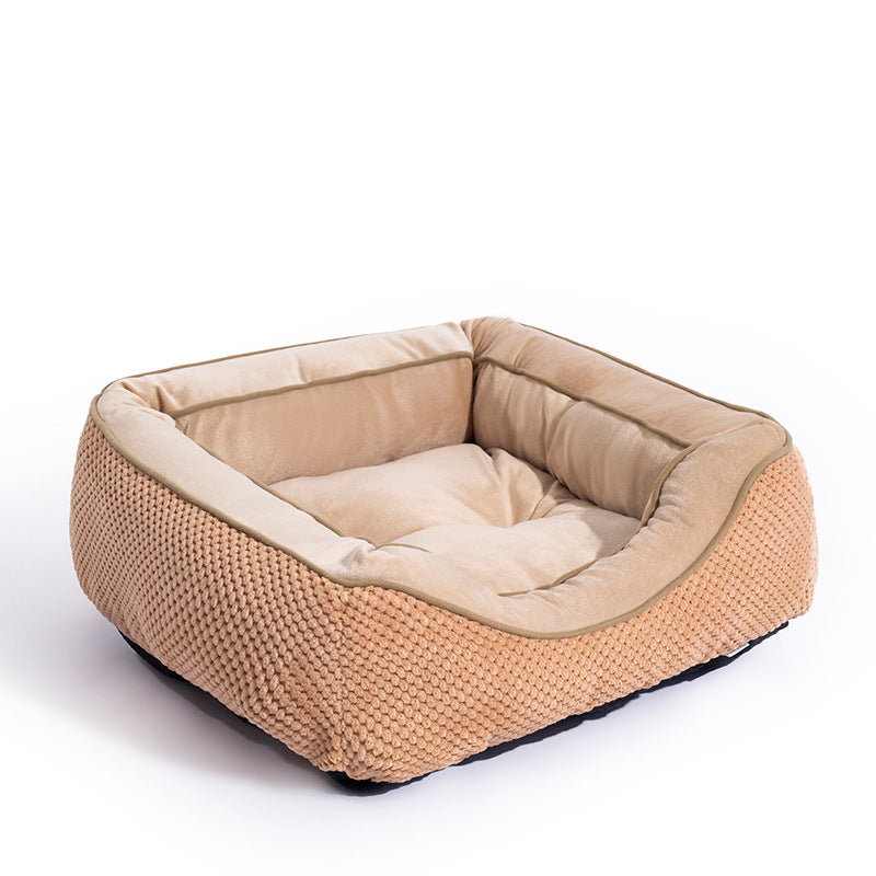 Plush Dog Crate Bed – Calming Faux Fur Washable Crate Mat