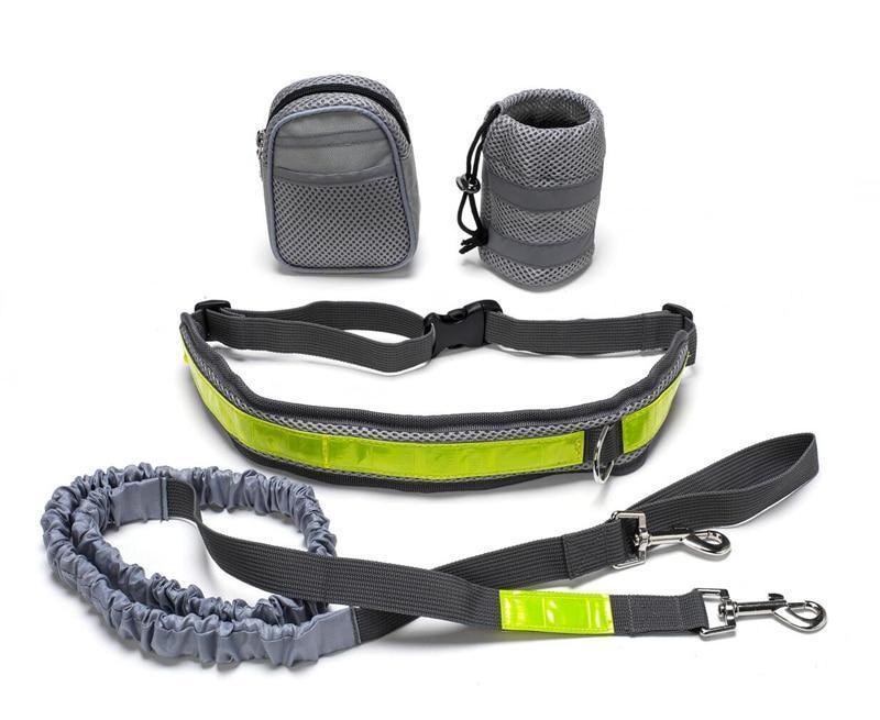 Hands Free Dog Running Leash Set – Adjustable Waist Belt Leash