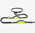 Hands Free Reflective Dog Running Leash – Adjustable Bungee Waist Leash