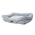 Rose Velvet Calming Dog Bed – Soft Anti-Anxiety Pet Sofa Bed