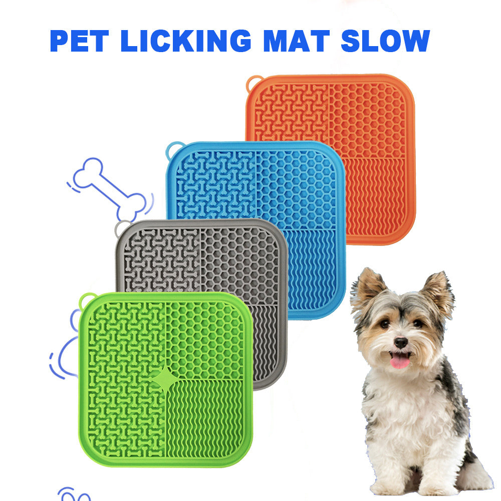 Dog Lick Mat with Suction Cups – Slow Feeder Anxiety Relief Pad
