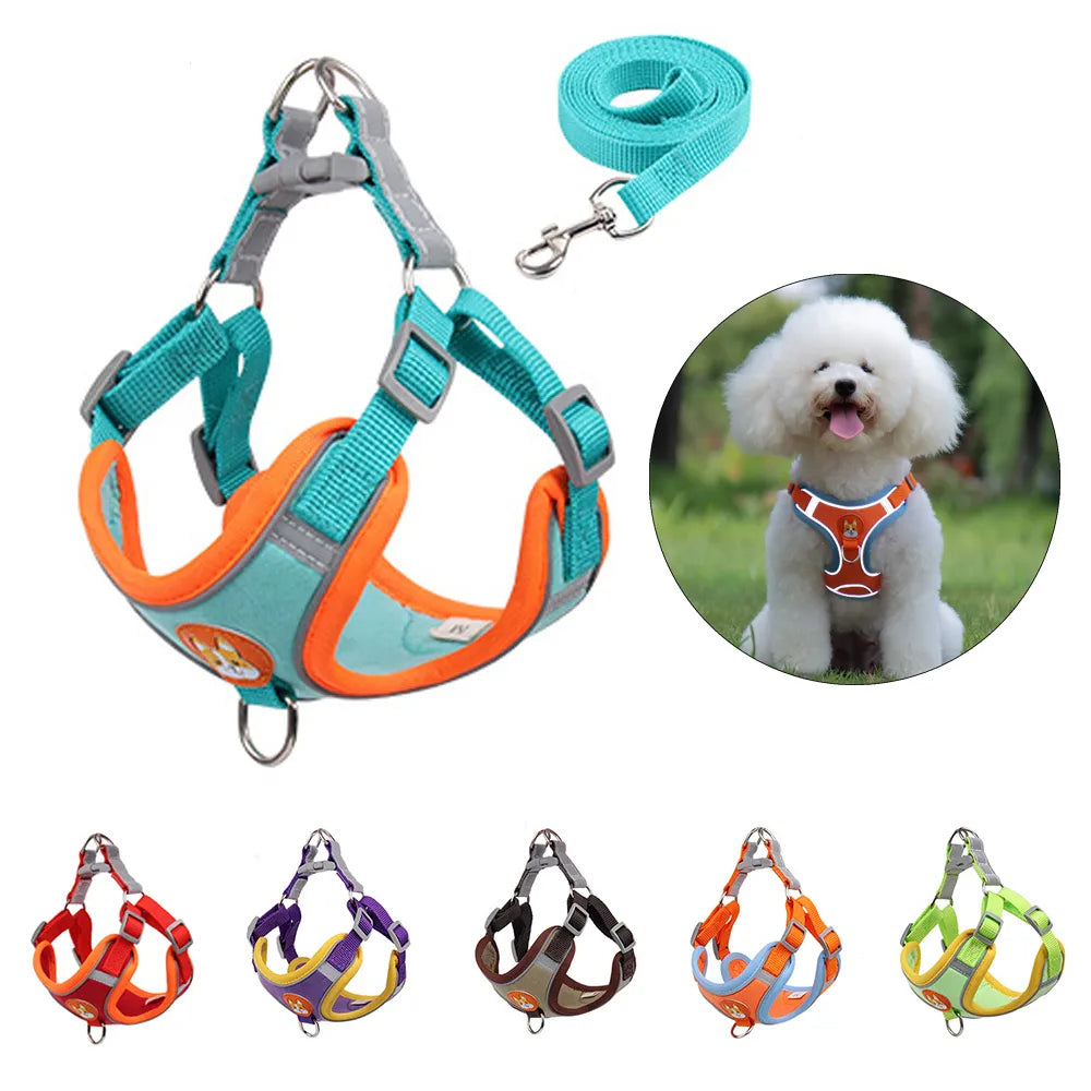No Pull Dog Harness & Leash Set – Reflective Adjustable Harness