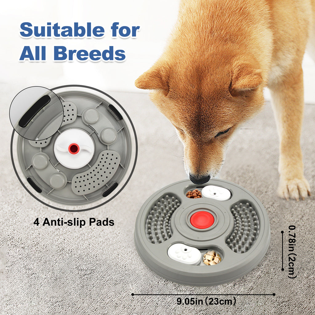 2-in-1 Dog Slow Feeder Bowl & Lick Mat – Anti-Choking Puzzle Feeder