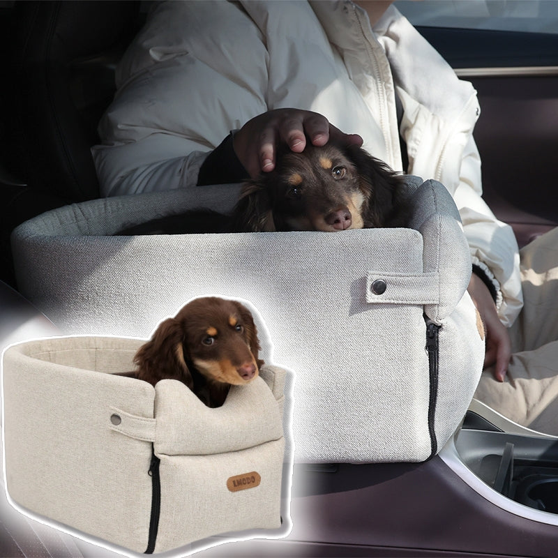 Dog Car Seat Bed – Portable Pet Travel Carrier for Small Dogs