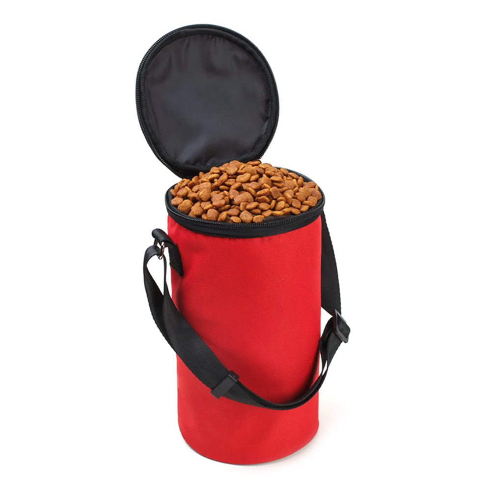 Portable Dog Food Storage Bag – Travel Food Container with Bowls