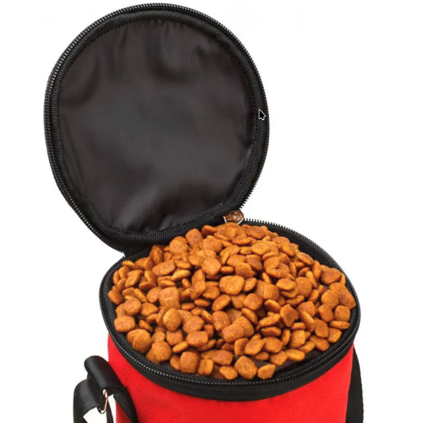 Portable Dog Food Storage Bag – Travel Food Container with Bowls