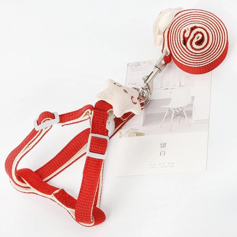 Houndstooth Dog Leash – Stylish Nylon Walking Leash