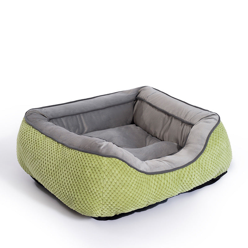 Plush Dog Crate Bed – Calming Faux Fur Washable Crate Mat