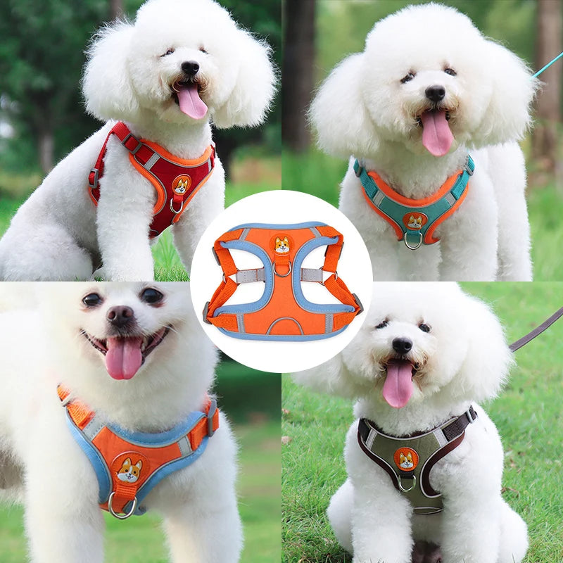 No Pull Dog Harness & Leash Set – Reflective Adjustable Harness