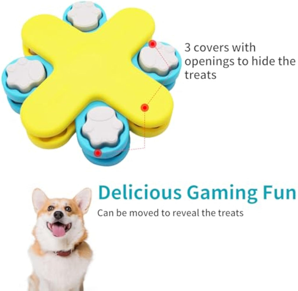 Interactive Dog Puzzle Feeder Toy – IQ Training Slow Food Dispenser