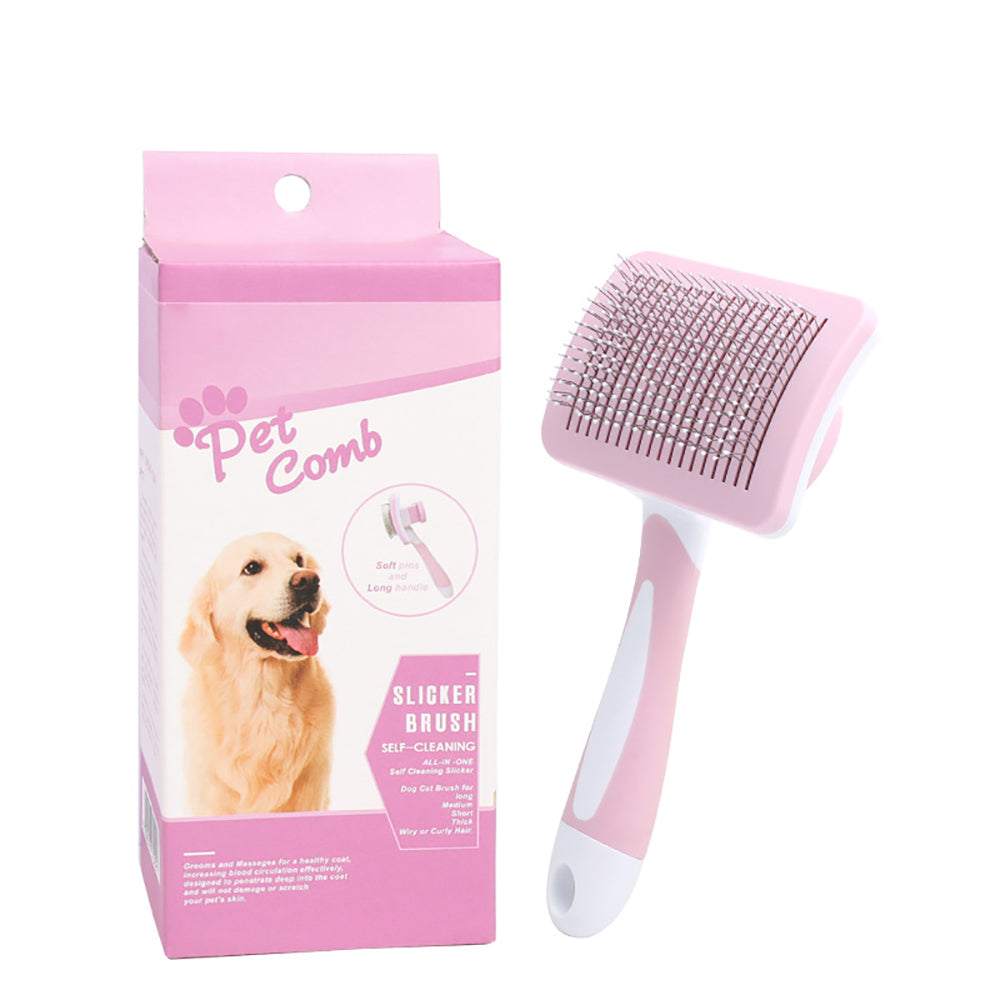 Soul Self-Clean Slicker Brush – One-Click Hair Removal