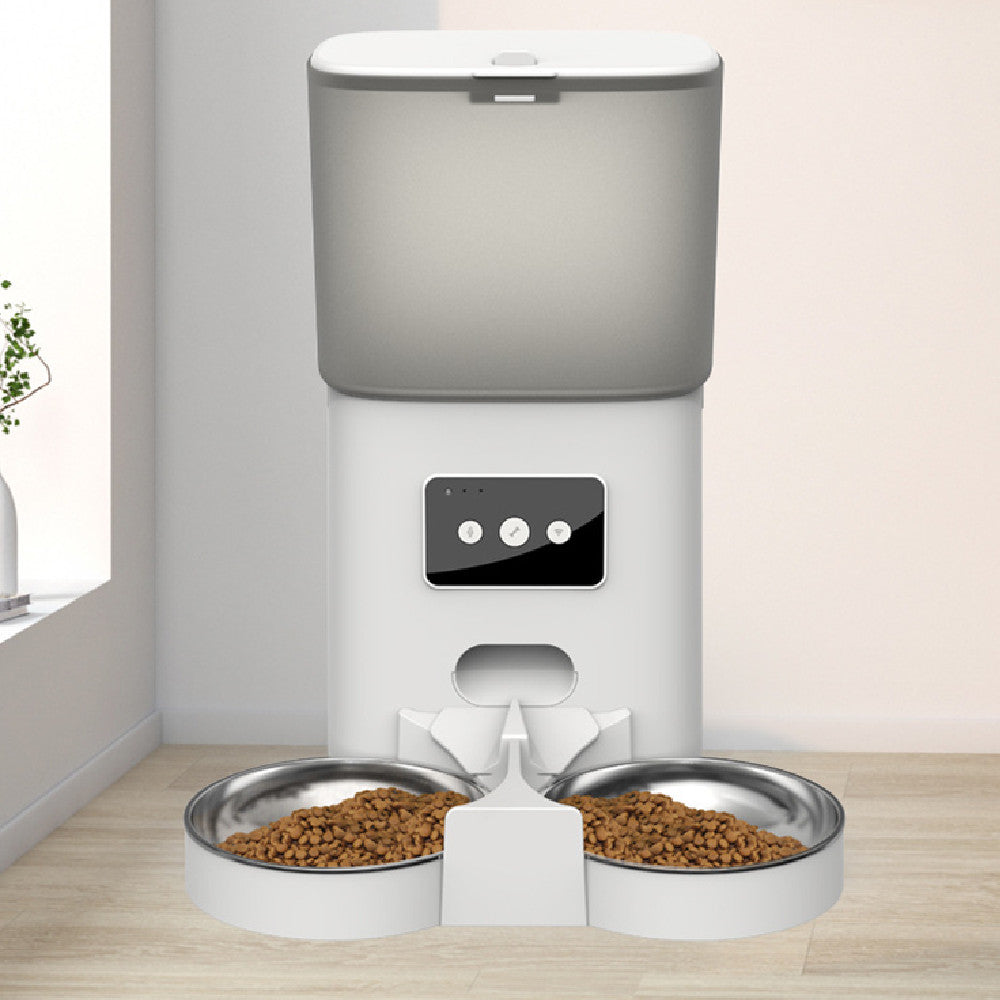 6L Smart WiFi Automatic Pet Feeder – Adjustable Dual Bowls for Cats & Dogs