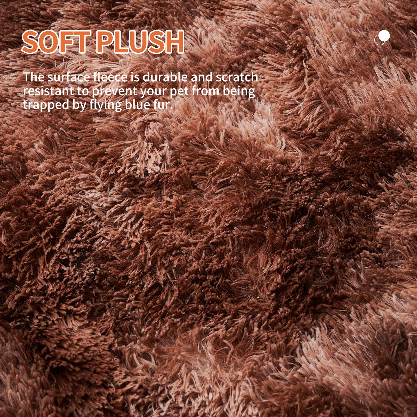 Fluffy Calming Dog Bed Mat – Washable Plush Bed for Medium & Large Dogs