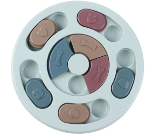 Interactive Dog Puzzle Feeder Toy – Slow Feeder IQ Training Game